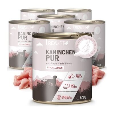 REAVET Hunde Nassfutter - Kaninchen PUR 6x800 g REAVET Hunde Nassfutter - Kaninchen PUR 6x800 g