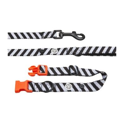 Barkalot Hundehalsband-Auslaufset schwarz/ weiß M Barkalot Hundehalsband-Auslaufset schwarz/ weiß M