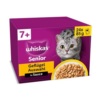 Whiskas Multipack 7+ Geflügel Auswahl in Sauce 24 x 85g Whiskas Multipack 7+ Geflügel Auswahl in Sauce 24 x 85g