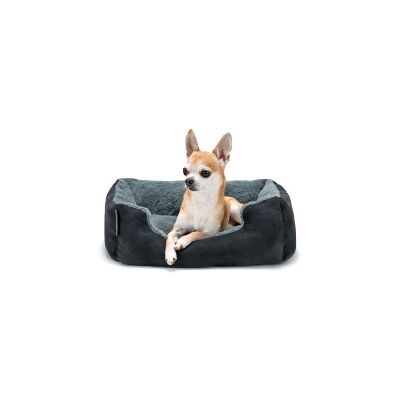 Hundebett - Wendbarer Kissen - 50x37x17 cm - Grau, schwarz Hundebett - Wendbarer Kissen - 50x37x17 cm - Grau, schwarz