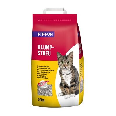 FIT+FUN Katzenstreu - Natürliche Klumpenbildung - Geruchskontrolle - 20kg FIT+FUN Katzenstreu - Natürliche Klumpenbildung - Geruchskontrolle - 20kg