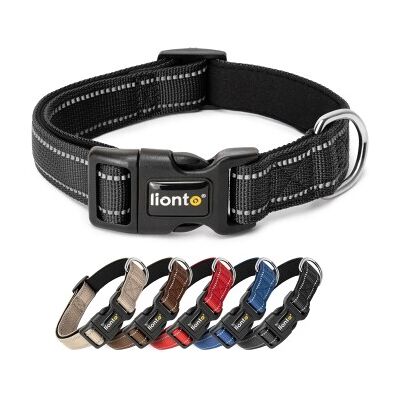 Lionto verstellbares Hundehalsband schwarz L Lionto verstellbares Hundehalsband schwarz L