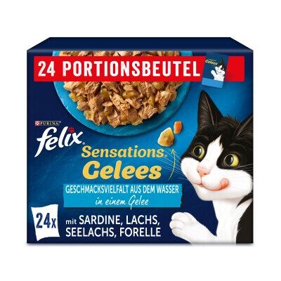 Felix Katzenfutter - Verschiedene Sorten mit Fisch, Fleisch & Gemüse - 48er Pack Felix Katzenfutter - Verschiedene Sorten mit Fisch, Fleisch & Gemüse - 48er Pack