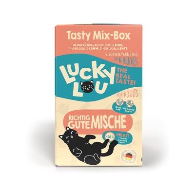 Lucky Lou Nassfutter Katze Adult Tasty Mix-Box 6x125 g Lucky Lou Nassfutter Katze Adult Tasty Mix-Box 6x125 g
