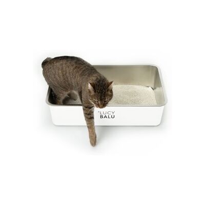 LucyBalu STEELOO Katzentoilette weiß LucyBalu STEELOO Katzentoilette weiß
