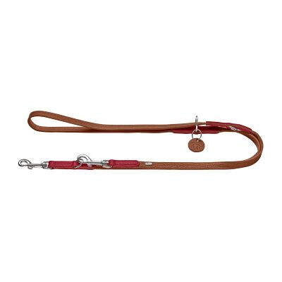 Hunter Verstellbare Führleine Karlby beige/ rot 2 m, 1,5 cm Hunter Verstellbare Führleine Karlby beige/ rot 2 m, 1,5 cm
