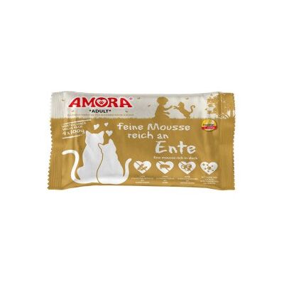 Amora Cat feine Mousse 10x4x100g Ente Amora Cat feine Mousse 10x4x100g Ente