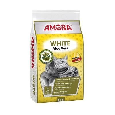 Amora Katzenstreu White Compact mit Aloe Vera Duft 15 Liter Amora Katzenstreu White Compact mit Aloe Vera Duft 15 Liter
