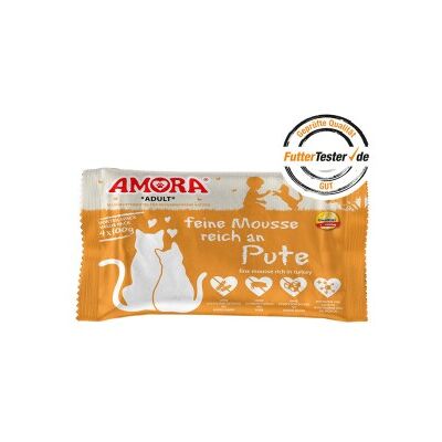 Amora Cat feine Mousse 10x4x100g Magere Pute Amora Cat feine Mousse 10x4x100g Magere Pute