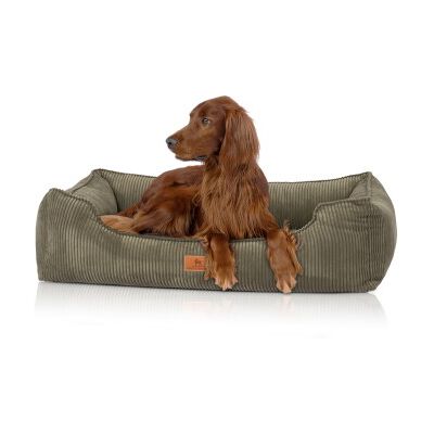 Knuffelwuff orthopädisches Hundebett aus Cord mit Handwebcharakter Nunavut khaki S Knuffelwuff orthopädisches Hundebett aus Cord mit Handwebcharakter Nunavut khaki S