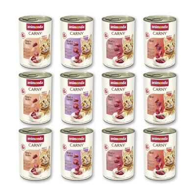 animonda Carny Nassfutter Katze Adult, Mixpaket Fleischauswahl 12x400 g Mixpaket 1 animonda Carny Nassfutter Katze Adult, Mixpaket Fleischauswahl 12x400 g Mixpaket 1