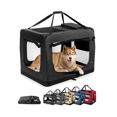 Lionto Hundetransportbox - faltbar - schwarz XXXL Lionto Hundetransportbox - faltbar - schwarz XXXL