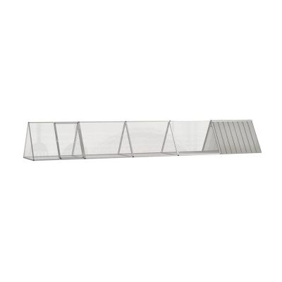 vidaXL Graues verzinktes Kaninchengehege 504,5x80,5x71 cm vidaXL Graues verzinktes Kaninchengehege 504,5x80,5x71 cm