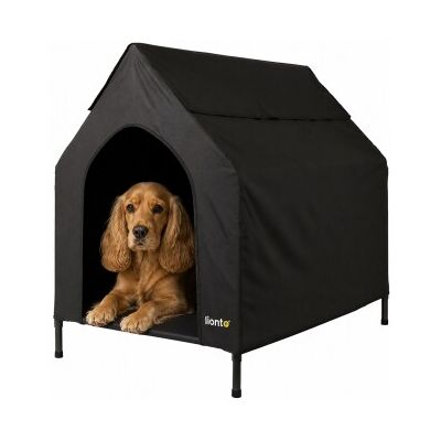 Lionto Hundehütte Erhöhte, Wasserfeste Hundeliege - Schwarz - Hundehütte Bed Lionto Hundehütte Erhöhte, Wasserfeste Hundeliege - Schwarz - Hundehütte Bed