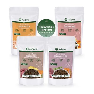 AniForte Halbfeuchtes Trockenfutter Probierpaket 4 x 500g AniForte Halbfeuchtes Trockenfutter Probierpaket 4 x 500g