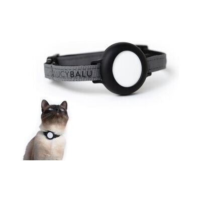 LucyBalu DORI AirTag Katzenhalsband (Nylon) anthrazit LucyBalu DORI AirTag Katzenhalsband (Nylon) anthrazit