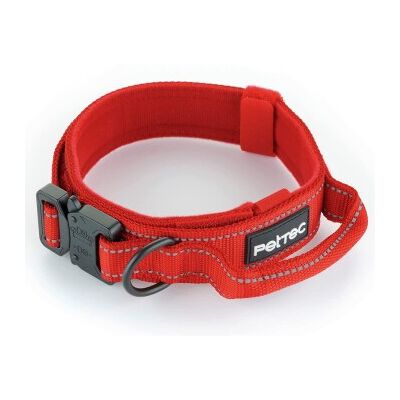 PetTec Neopren-Nylon Reflektierend - Farbe rot - Größe XL (61-71 cm) - Hundehalsband PetTec Neopren-Nylon Reflektierend - Farbe rot - Größe XL (61-71 cm) - Hundehalsband