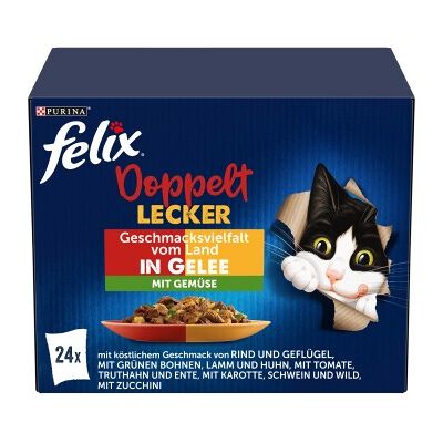 Felix Katzenfutter - Verschiedene Geschmacks & Texturen - 85g Packungen Felix Katzenfutter - Verschiedene Geschmacks & Texturen - 85g Packungen