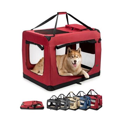Lionto Hundetransportbox - faltbar - rot XXXL Lionto Hundetransportbox - faltbar - rot XXXL