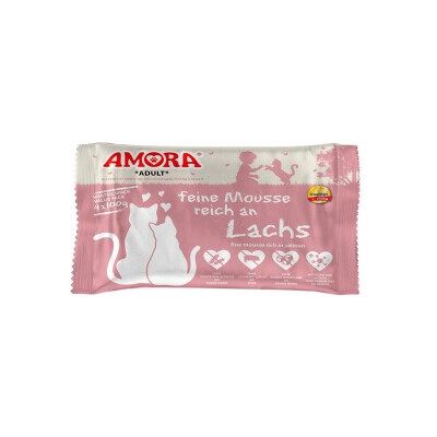 Amora Cat feine Mousse 10x4x100g Atlantik-Lachs Amora Cat feine Mousse 10x4x100g Atlantik-Lachs