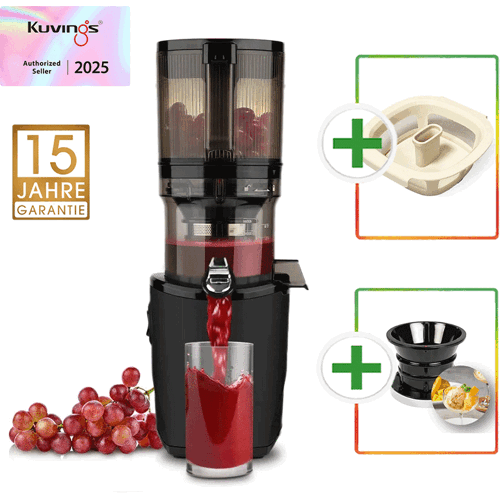 Kuvings Auto8 Slow Juicer + Smoothie & Eissieb Model 2025