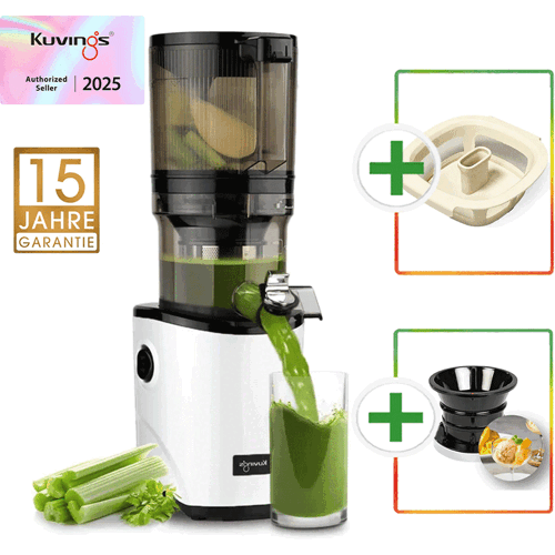 Kuvings Auto8 Slow Juicer + Smoothie & Eissieb Model 2025