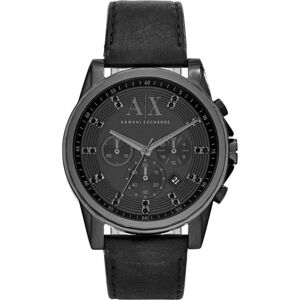 Armani Exchange Uhrenarmband Armani Exchange AX2507 Leder Schwarz 22mm