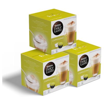 Kaffeekapseln Set NESCAFÉ® Dolce Gusto® Cappuccino, 3 x 8+8 tk. Kaffeekapseln Set NESCAFÉ® Dolce Gusto® Cappuccino, 3 x 8+8 tk.