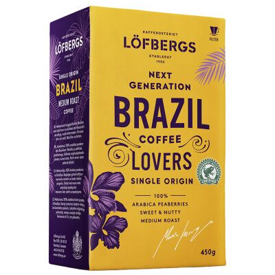 Löfbergs Brasilien Peaberry Kaffee - Rainforest Alliance Löfbergs Brasilien Peaberry Kaffee - Rainforest Alliance