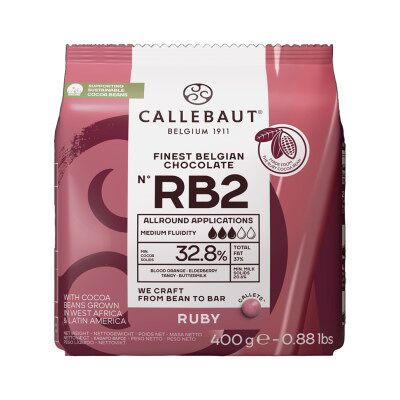 Barry Callebaut Callebaut RB2 Ruby-Schokoladen-Callets, 400 g Barry Callebaut Callebaut RB2 Ruby-Schokoladen-Callets, 400 g