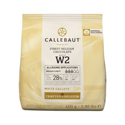 Callebaut Weißschokolade W2 - 28% Kakao, 400 g Callebaut Weißschokolade W2 - 28% Kakao, 400 g