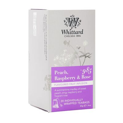 Früchte-Tee Whittard of Chelsea Peach, Raspberry & Rose, 20 Stk. Früchte-Tee Whittard of Chelsea Peach, Raspberry & Rose, 20 Stk.