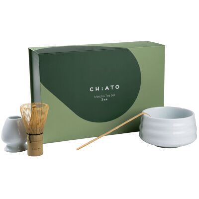 Matcha-Tee-Set CHiATO Zen Pure White – Weiß Matcha-Tee-Set CHiATO Zen Pure White – Weiß