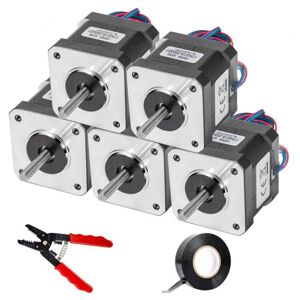 VEVOR Nema 17 Schrittmotor, Stepper Motor, 59 Ncm 83,6 oz.in Haltemoment Stepper Motor, 2,8 V für 3D Printer Drucker CNC und medizinische Geräte sowie Bühnenbeleuchtung usw., 42 x 42 x 48 mm, 2,25 kg