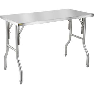 VEVOR Arbeitstisch Küche, 1220 x 610 x 850 mm Arbeitstisch Gastro Edelstahl Zubereitungstisch Gewerbe Küchentisch, Küchen-Esstisch Küchenarbeitsbank Zubereitungstisch Gastrotisch Metzgertisch Küche