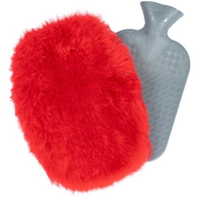 Hollert Lammfell WÄRMFLASCHE SET 2,0 L Rot Hollert Lammfell WÄRMFLASCHE SET 2,0 L Rot