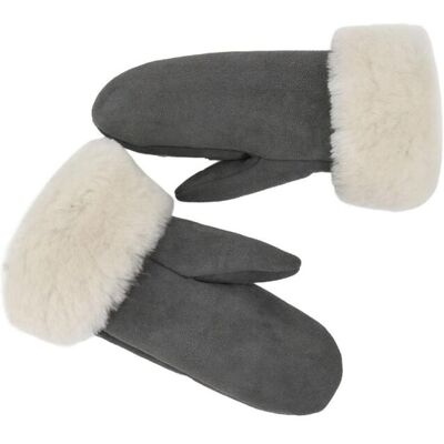 Hollert Lammfell Handschuhe Fausthandschuhe Bibi Grau Größe: L female Hollert Lammfell Handschuhe Fausthandschuhe Bibi Grau Größe: L female