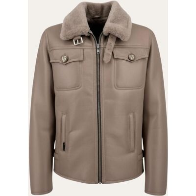 Hollert Shearling Herrenjacke – elegante Raffinesse im modernen Stil Größe: XXL male Hollert Shearling Herrenjacke – elegante Raffinesse im modernen Stil Größe: XXL male