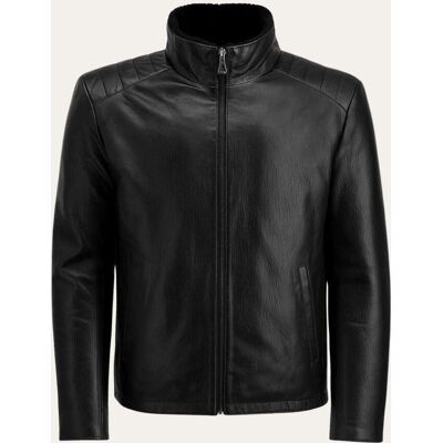 Hollert Jacke Victor – Edles Glattleder & Shearling Lammfell Größe: 5XL male Hollert Jacke Victor – Edles Glattleder & Shearling Lammfell Größe: 5XL male
