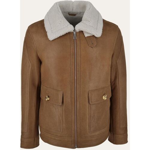 Hollert Kuschelige Damen-Lammfelljacke mit Curly-Lammfell im cleanen, geraden Schnitt Größe: 3XL female