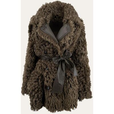 Hollert Lammfelljacke Curly Felicite Olive zum Wenden Größe: S female Hollert Lammfelljacke Curly Felicite Olive zum Wenden Größe: S female