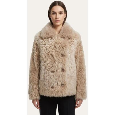 Hollert Curly-Lammfell-Wendejacke in Beige - zwei Looks, ein Stil Größe: XL female Hollert Curly-Lammfell-Wendejacke in Beige - zwei Looks, ein Stil Größe: XL female