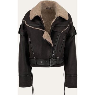 Hollert Curly Lammfelljacke – Voluminöse Eleganz inspiriert vom modernen Country Look Größe: L female Hollert Curly Lammfelljacke – Voluminöse Eleganz inspiriert vom modernen Country Look Größe: L female