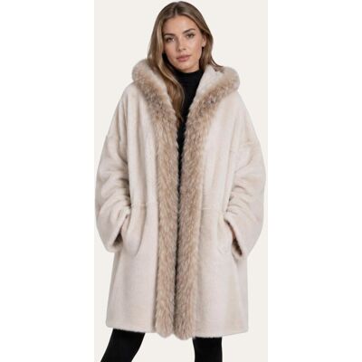 Hollert Shearling Lammfellmantel Creme Modell 1067 Größe: M female Hollert Shearling Lammfellmantel Creme Modell 1067 Größe: M female