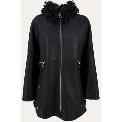 Hollert Shearling Jacke aus Lammfell mit stilvollem Curly-Kragen Größe: L female Hollert Shearling Jacke aus Lammfell mit stilvollem Curly-Kragen Größe: L female