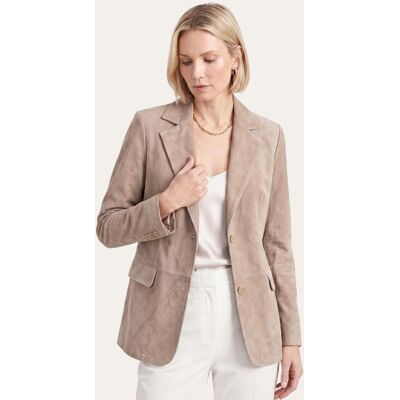 Hollert Lederjacke im Sakko Design Beige Größe: S female Hollert Lederjacke im Sakko Design Beige Größe: S female