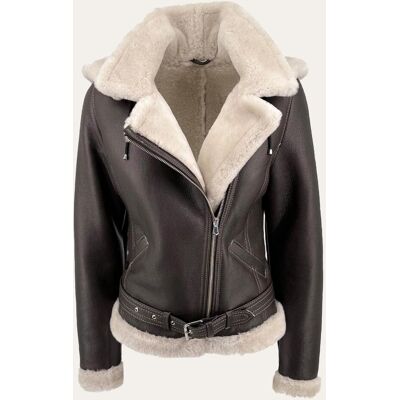Hollert Lammfelljacke aus Merino mit abnehmbarer Kapuze Größe: S Farbe: Espresso female Hollert Lammfelljacke aus Merino mit abnehmbarer Kapuze Größe: S Farbe: Espresso female