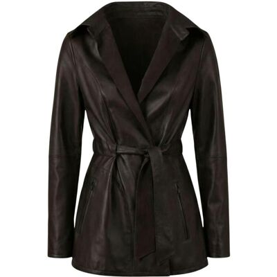 Hollert Lederjacke Dunkelbraun – Beidseitig tragbar Größe: M female Hollert Lederjacke Dunkelbraun – Beidseitig tragbar Größe: M female