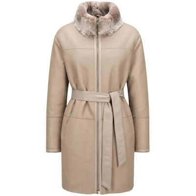 Hollert Wende-Lammfellmantel aus Shearling Taupe-Beige Größe: 3XL female Hollert Wende-Lammfellmantel aus Shearling Taupe-Beige Größe: 3XL female