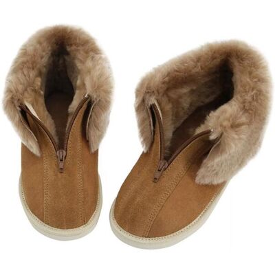 Hollert Lammfell Hausschuhe - ALASKA COGNAC Schuhgröße: EUR 38 female Hollert Lammfell Hausschuhe - ALASKA COGNAC Schuhgröße: EUR 38 female